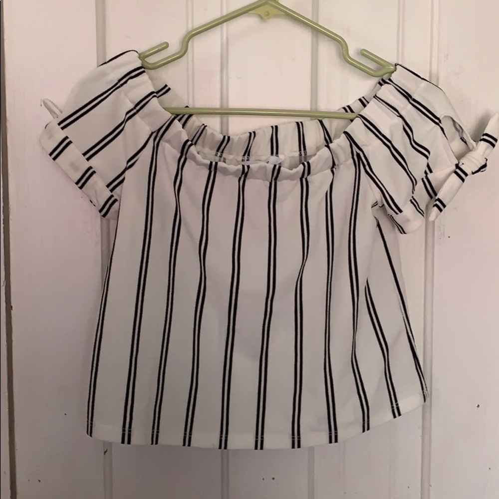 Off the shoulder crop top